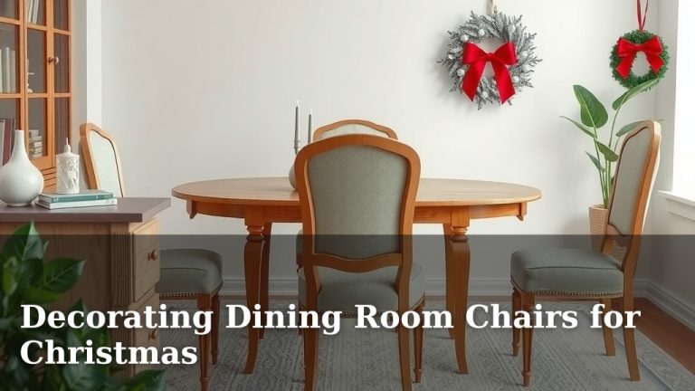 Decorating Dining Room Chairs for Christmas