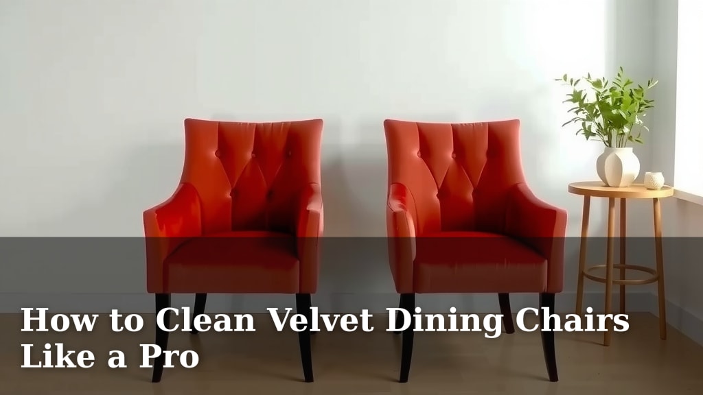 How to Clean Velvet Dining Chairs Like a Pro