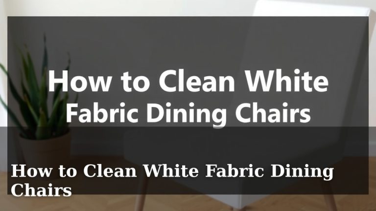 How to Clean White Fabric Dining Chairs