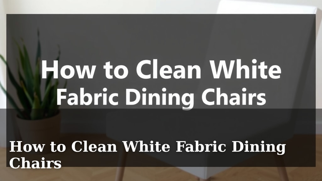 How to Clean White Fabric Dining Chairs