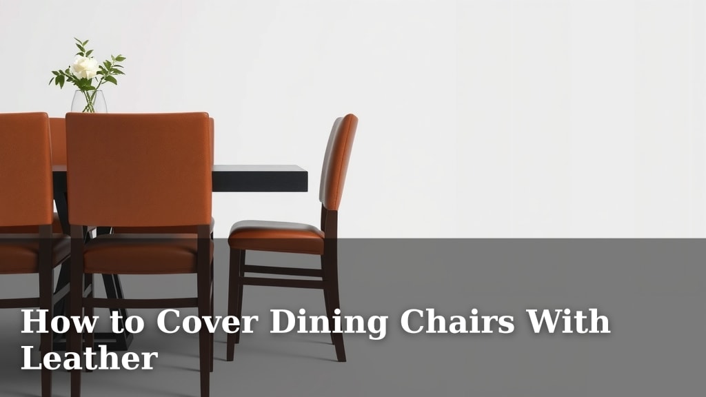 How to Cover Dining Chairs With Leather