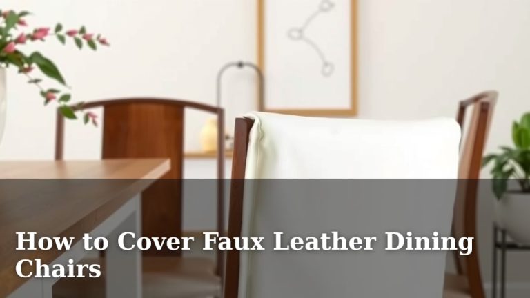 How to Cover Faux Leather Dining Chairs