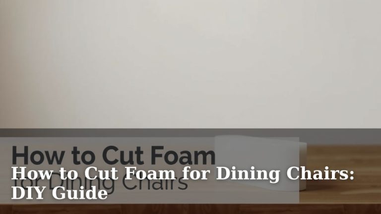How to Cut Foam for Dining Chairs: DIY Guide