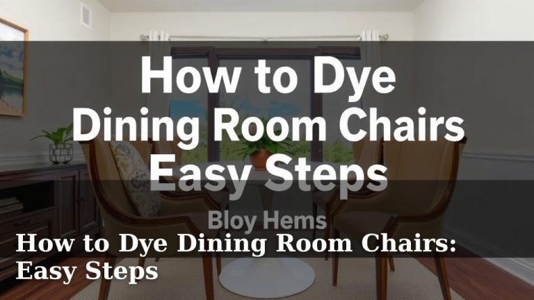 How to Dye Dining Room Chairs: Easy Steps