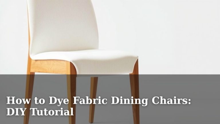 How to Dye Fabric Dining Chairs: DIY Tutorial