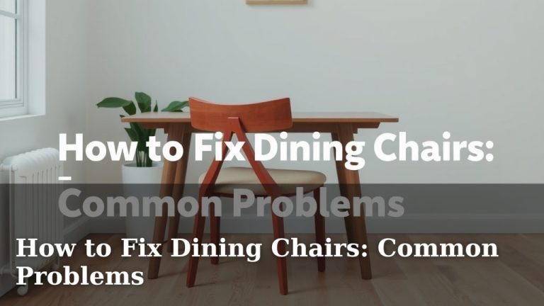 How to Fix Dining Chairs: Common Problems