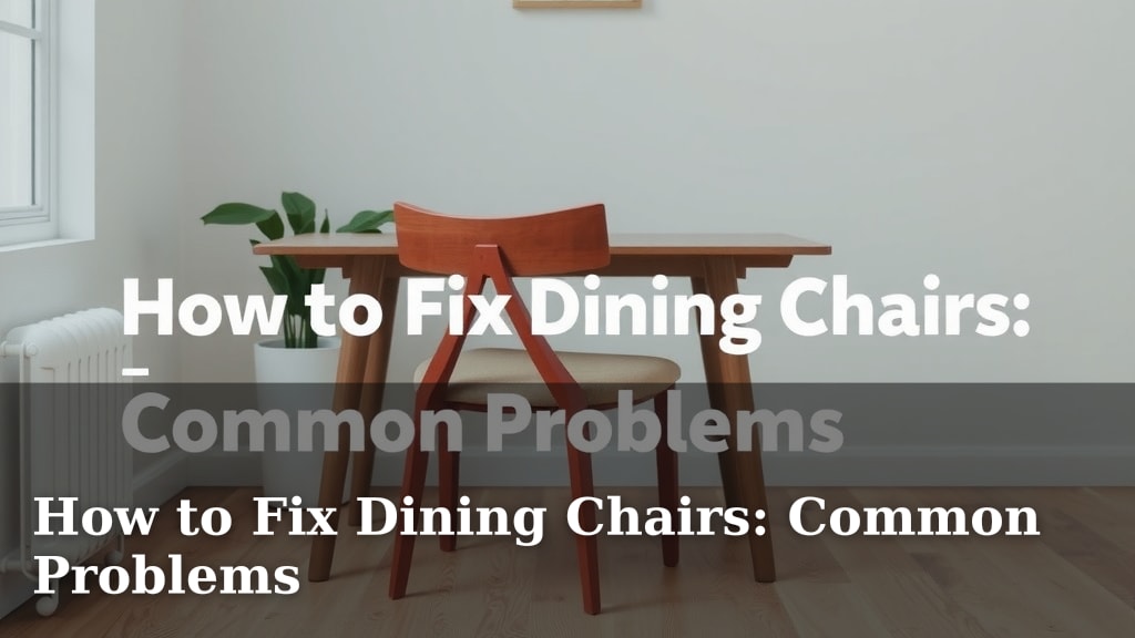 How to Fix Dining Chairs: Common Problems