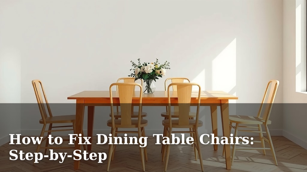 How to Fix Dining Table Chairs: Step-by-Step