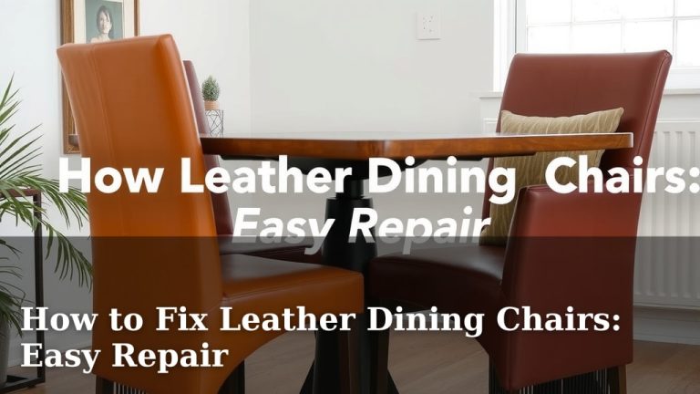 How to Fix Leather Dining Chairs: Easy Repair