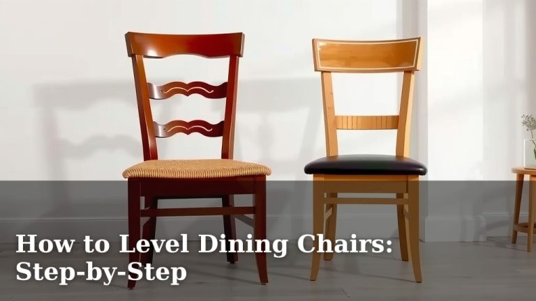 How to Level Dining Chairs: Step-by-Step
