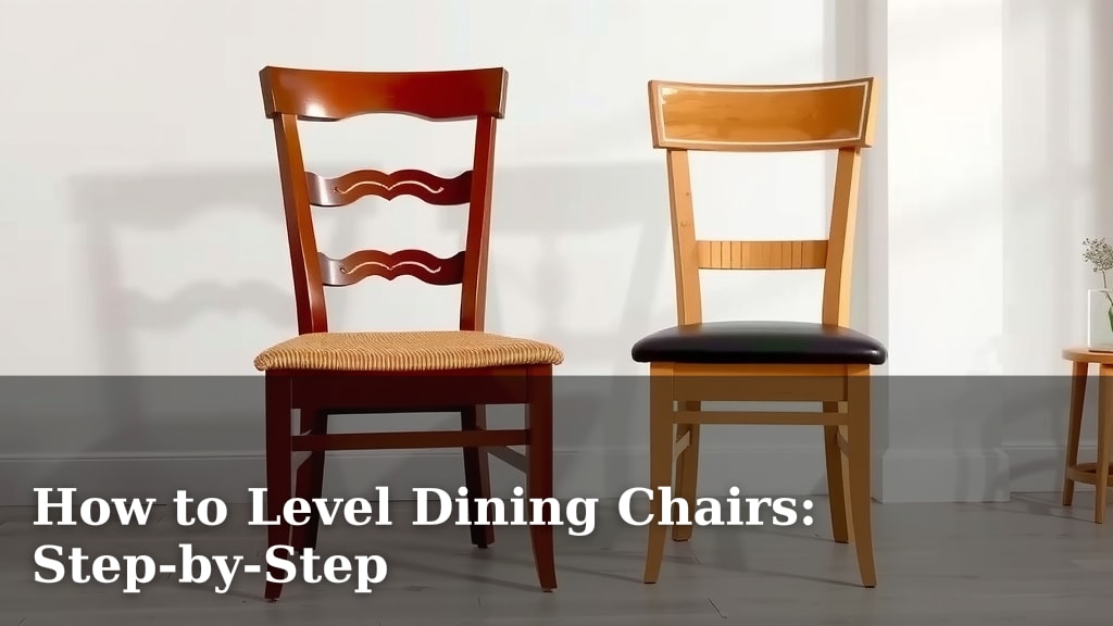 How to Level Dining Chairs: Step-by-Step