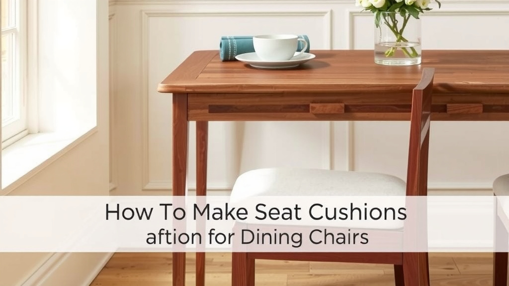 Creating Your Own Dining Chair Seat Cushions