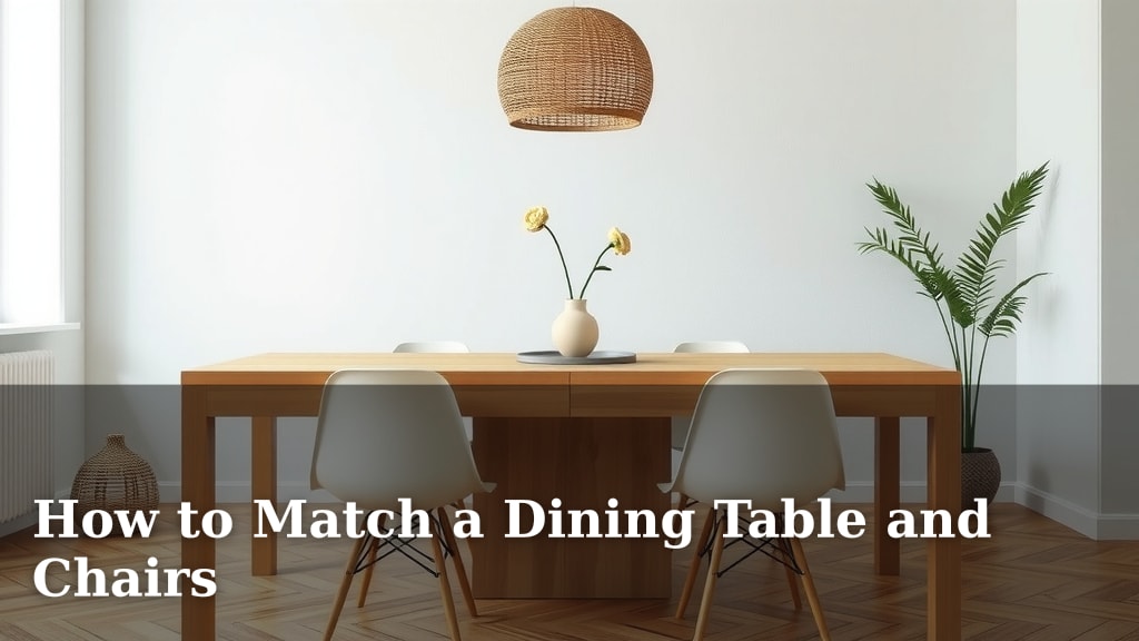 How to Match a Dining Table and Chairs