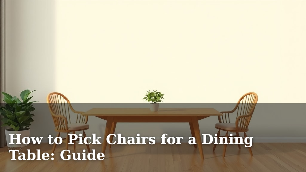 How to Pick Chairs for a Dining Table: Guide