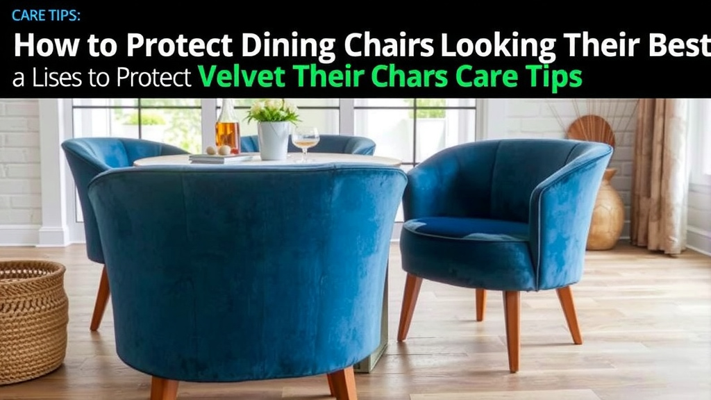 Keeping Your Velvet Dining Chairs Looking Their Best: Care Tips