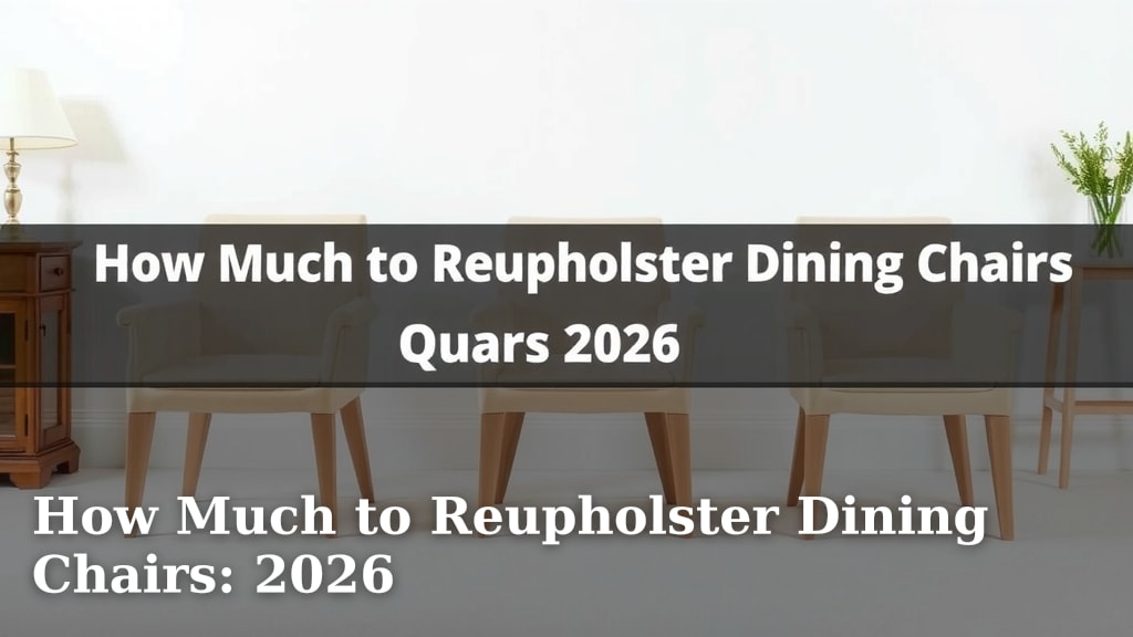 How Much to Reupholster Dining Chairs: 2026