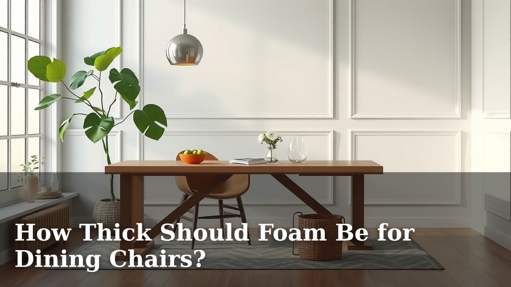 How Thick Should Foam Be for Dining Chairs?