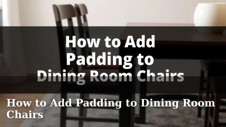 How to Add Padding to Dining Room Chairs