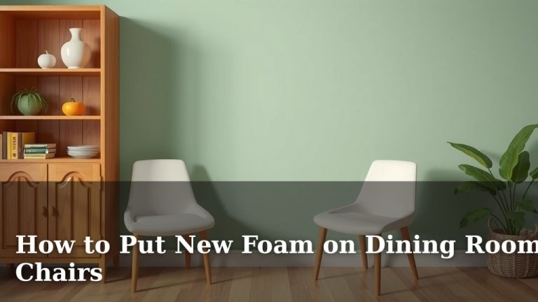 How to Put New Foam on Dining Room Chairs