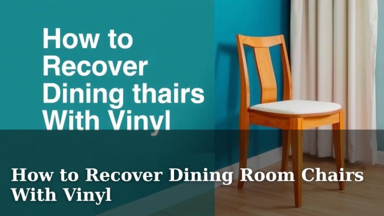 How to Recover Dining Room Chairs With Vinyl