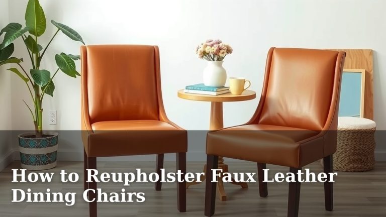 How to Reupholster Faux Leather Dining Chairs
