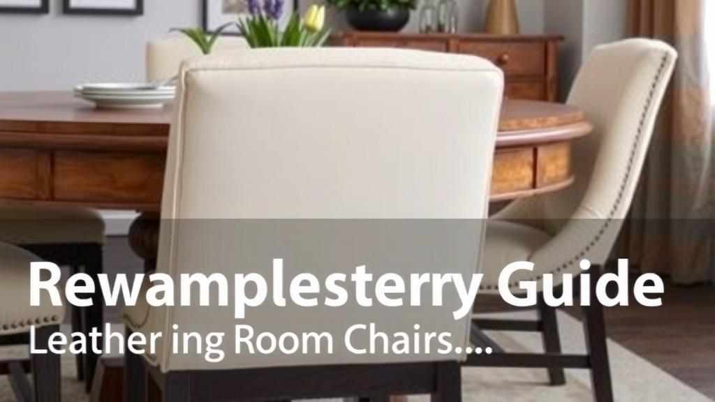 Revamping Your Dining Chairs: A DIY Reupholstery Guide