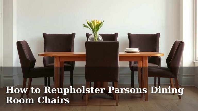 How to Reupholster Parsons Dining Room Chairs