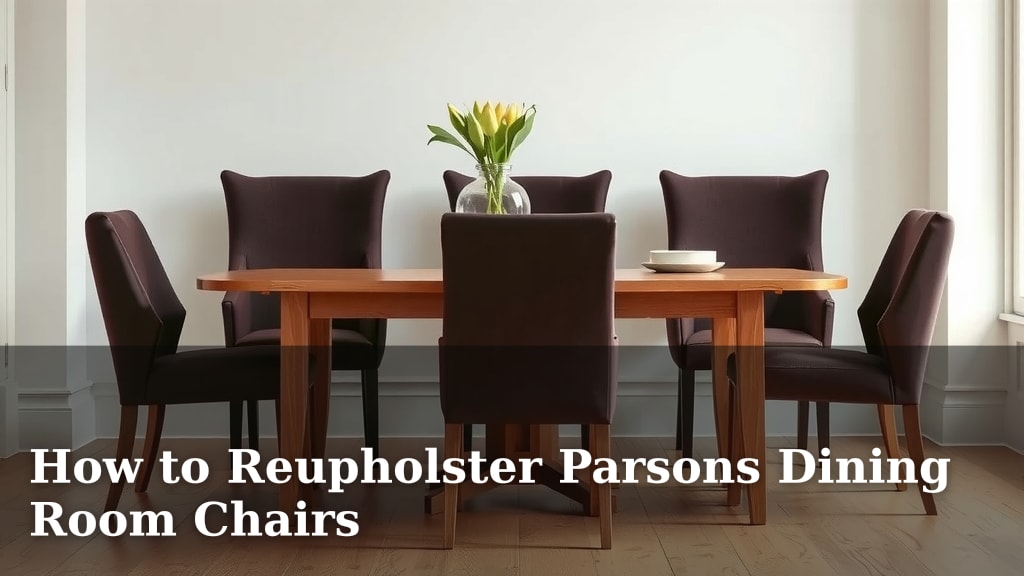 How to Reupholster Parsons Dining Room Chairs