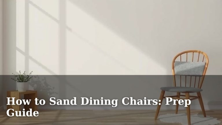 How to Sand Dining Chairs: Prep Guide