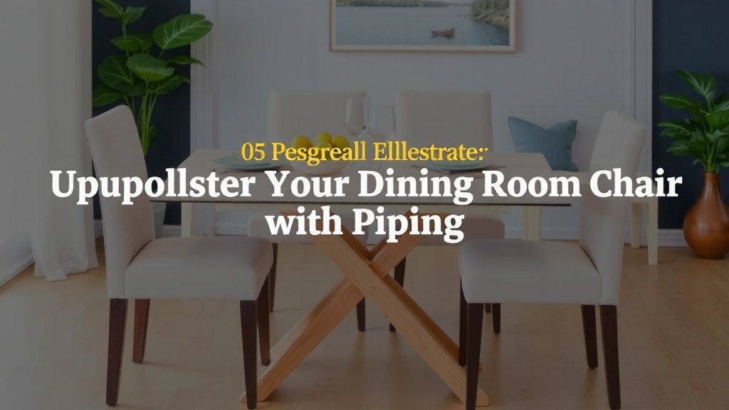 Updating Your Dining Chairs with Piping: A DIY Guide