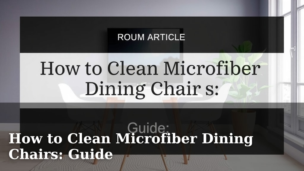 How to Clean Microfiber Dining Chairs: Guide