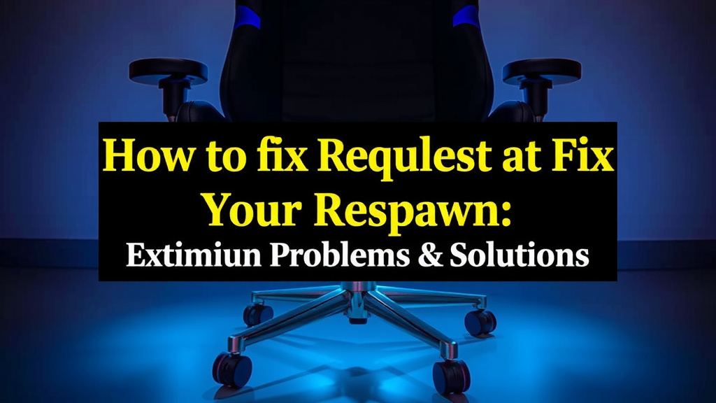 Fix Your Respawn Gaming Chair: Common Problems & Solutions